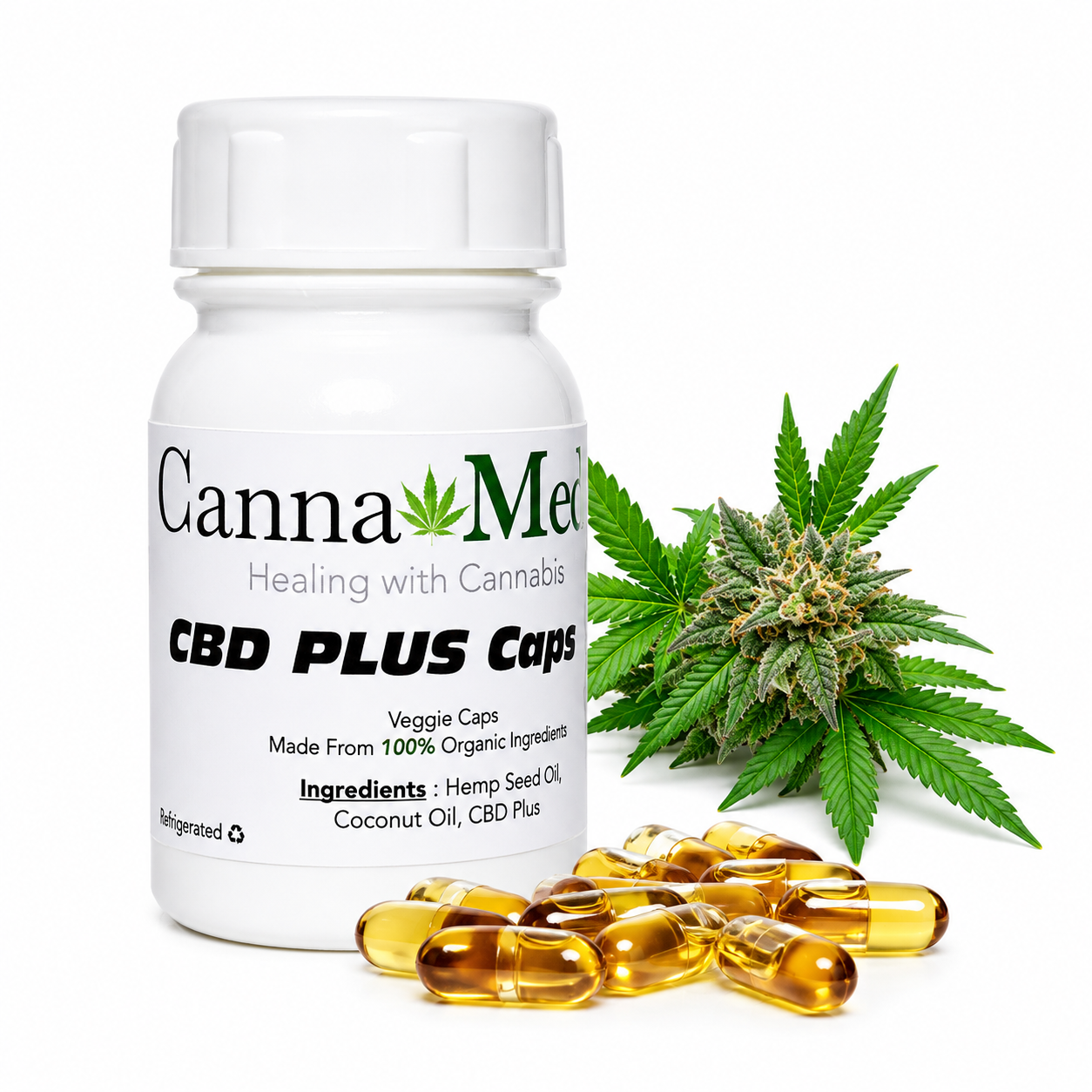 CannaMed - CBD Plus Capsules Sativa